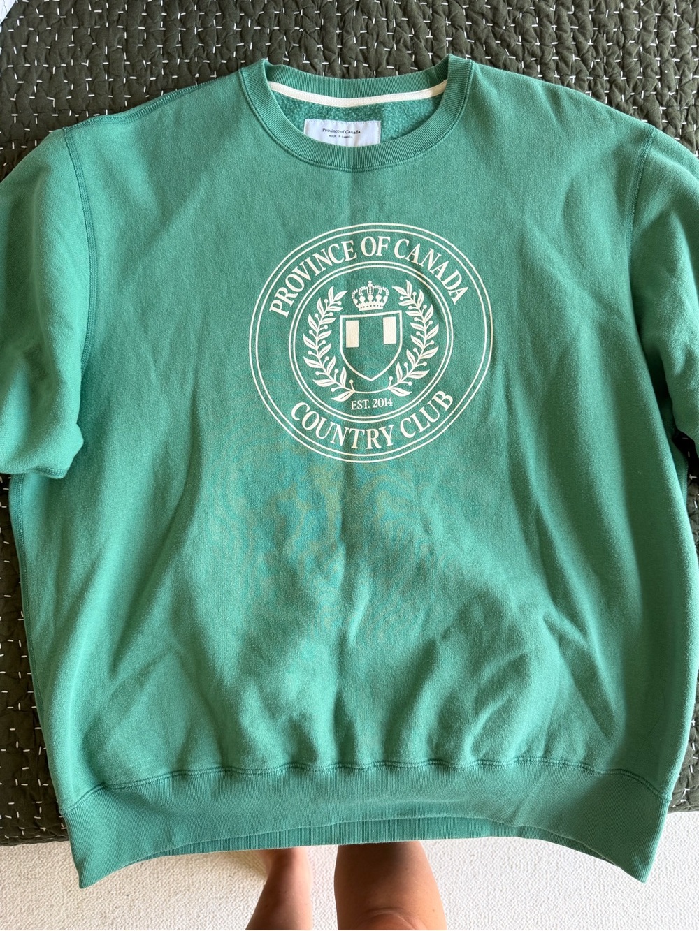 Province of Canada Country Club Green Crewneck Sweater